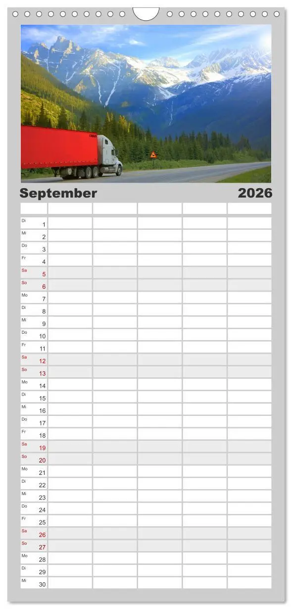 Bild: 9783516512014 | Familienplaner 2026 - Langhauber. Coole Trucks in den USA mit 5...