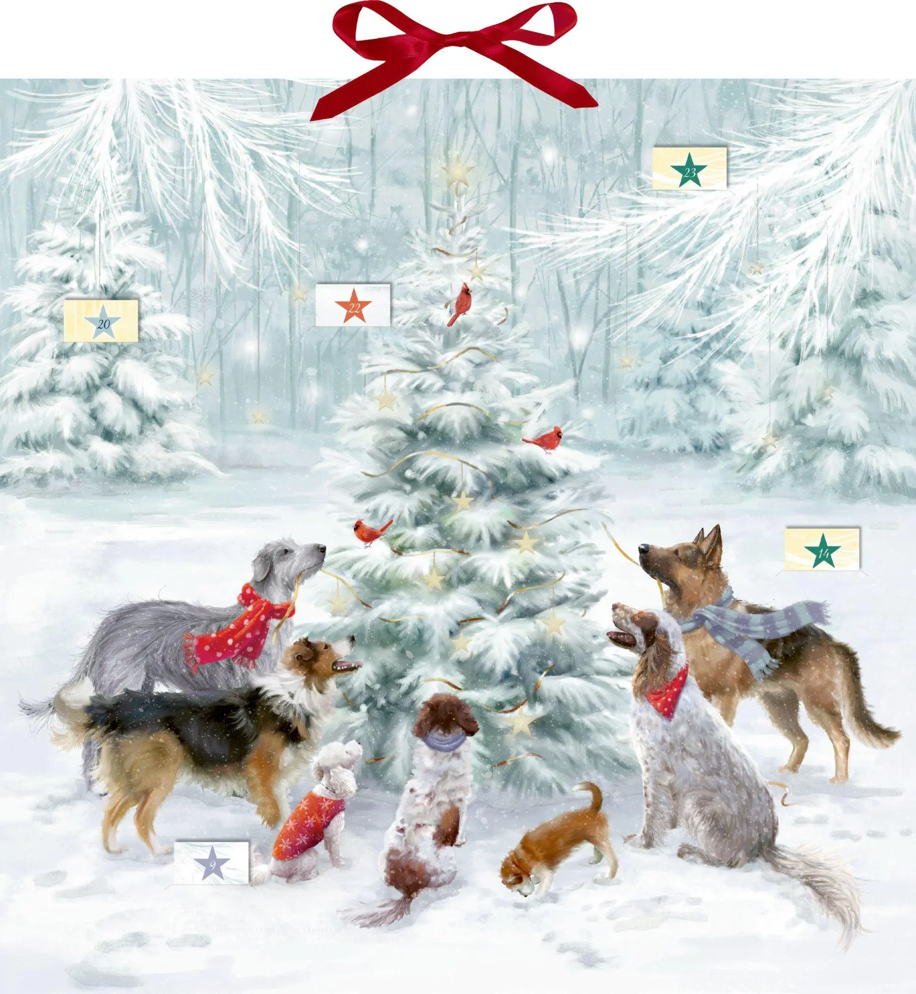 Cover: 4050003972114 | Zettel-Adventskalender - Weihnachten auf vier Pfoten | Susan Niessen