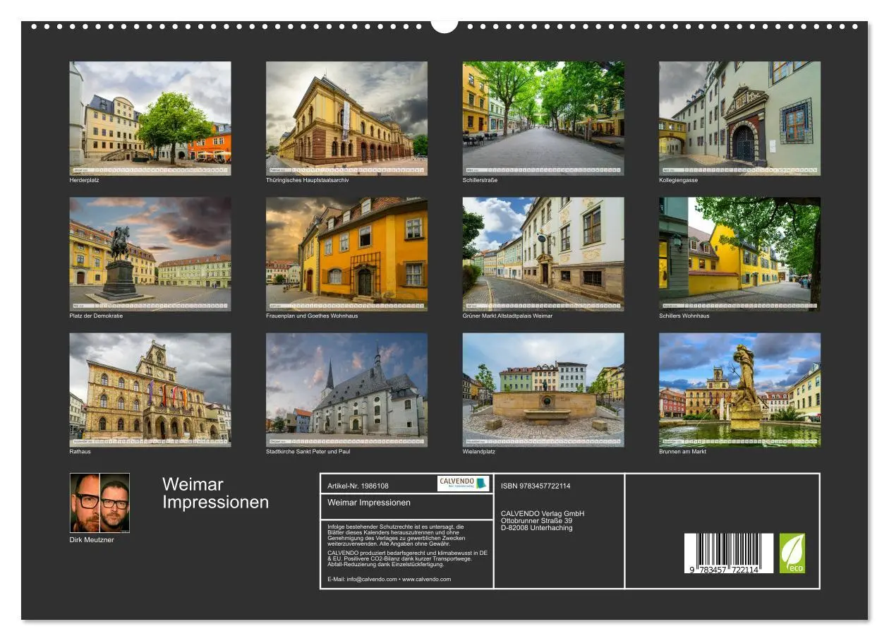 Bild: 9783457722114 | Weimar Impressionen (hochwertiger Premium Wandkalender 2026 DIN A2...
