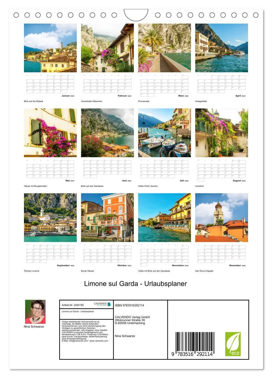 Bild: 9783516292114 | Limone sul Garda - Urlaubsplaner (Wandkalender 2026 DIN A4 hoch),...