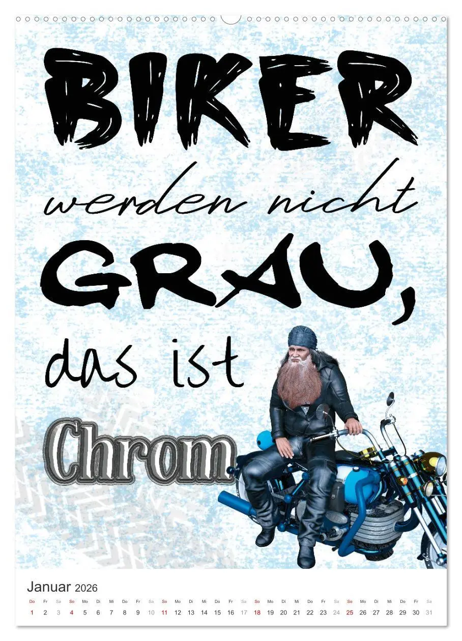 Bild: 9783516362114 | Coole Biker-Sprüche (hochwertiger Premium Wandkalender 2026 DIN A2...