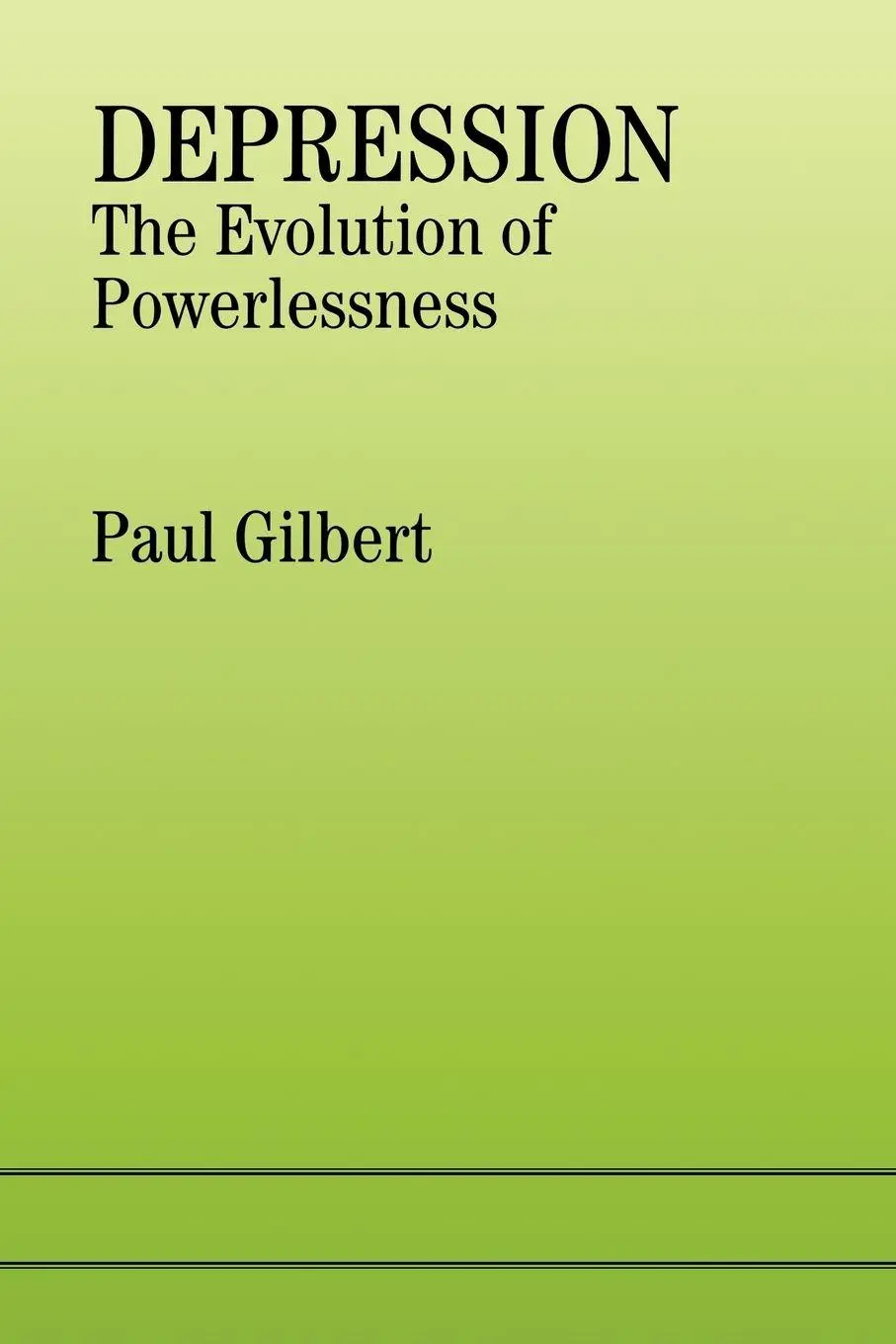 Cover: 9780863772214 | Depression | The Evolution of Powerlessness | P. Gilbert | Taschenbuch