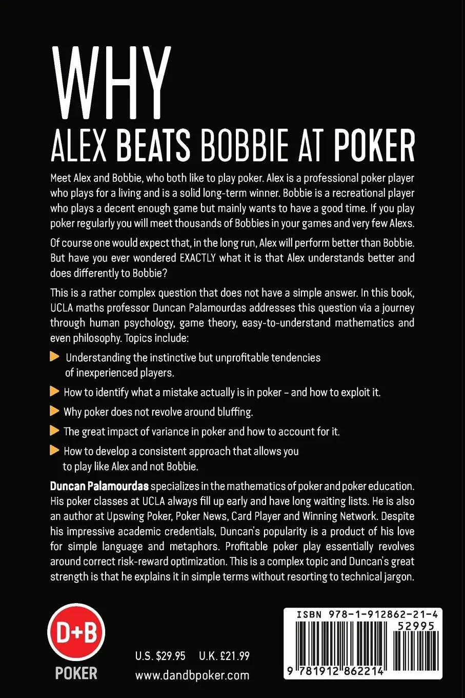 Rückseite: 9781912862214 | Why Alex Beats Bobbie at Poker | Duncan Palamourdas | Taschenbuch