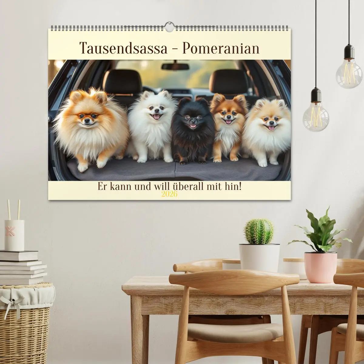 Bild: 9783516592214 | Tausendsassa - Pomeranian (Wandkalender 2026 DIN A2 quer), CALVENDO...