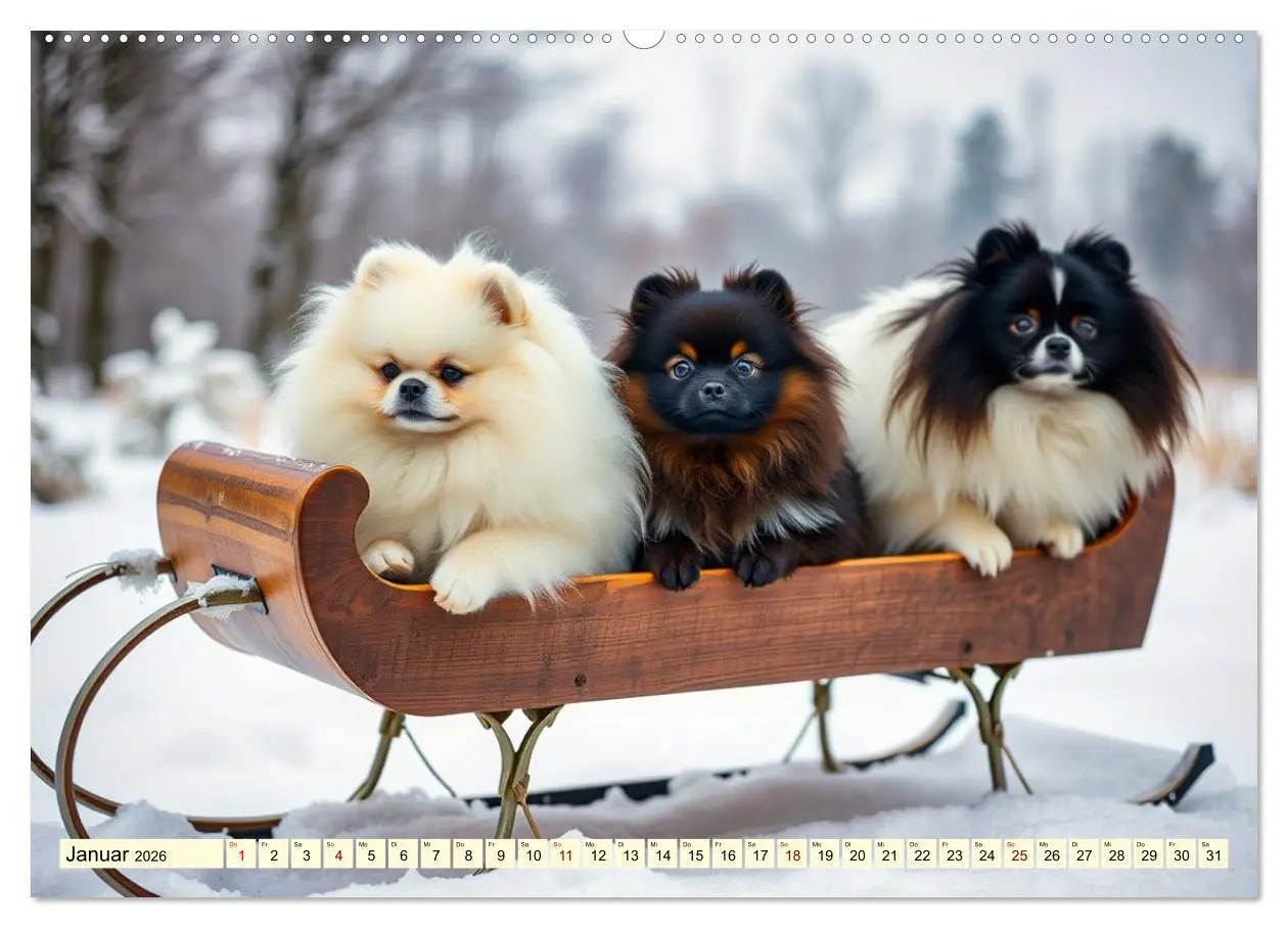 Bild: 9783516592214 | Tausendsassa - Pomeranian (Wandkalender 2026 DIN A2 quer), CALVENDO...