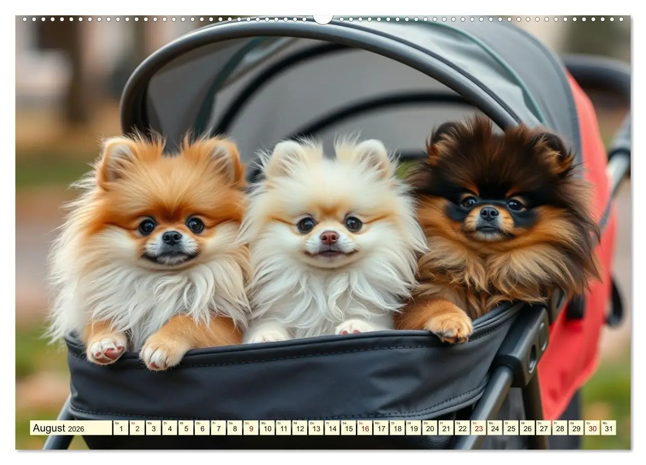 Bild: 9783516592214 | Tausendsassa - Pomeranian (Wandkalender 2026 DIN A2 quer), CALVENDO...