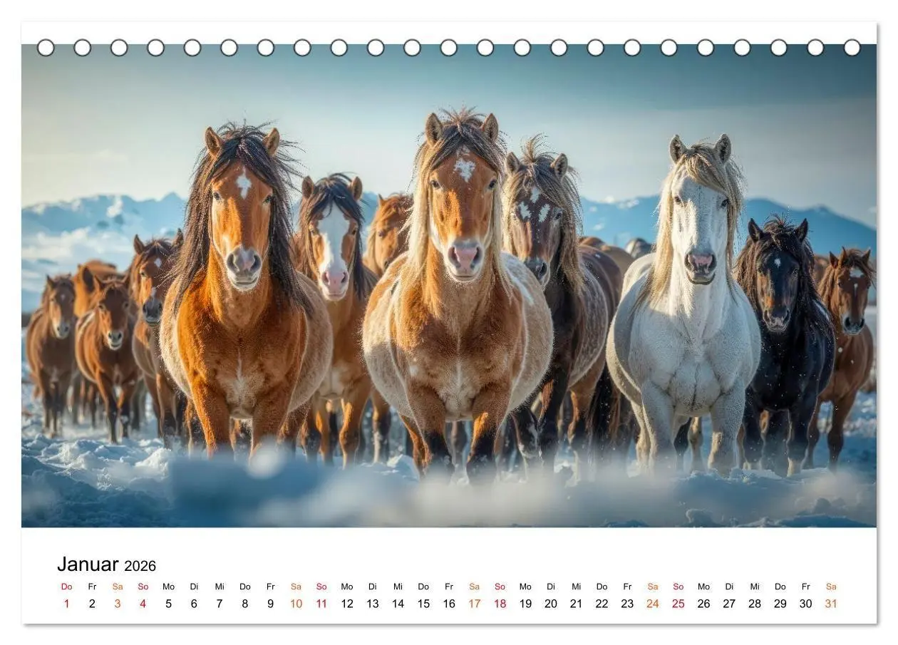 Bild: 9783516662214 | Islandpferde - Freiheit im Blick (Tischkalender 2026 DIN A5 quer),...