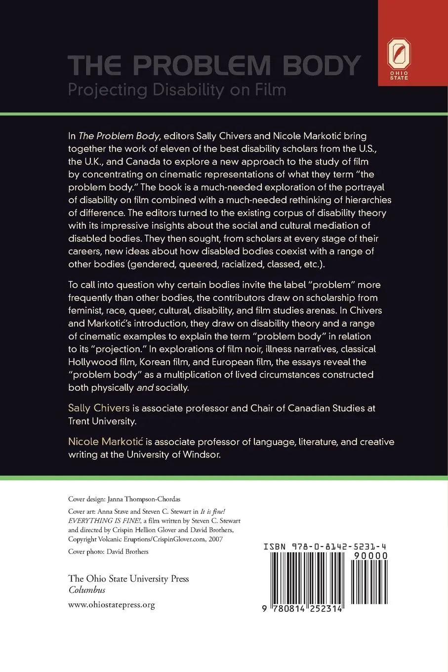Rückseite: 9780814252314 | The Problem Body | Projecting Disability on Film | Sally Chivers