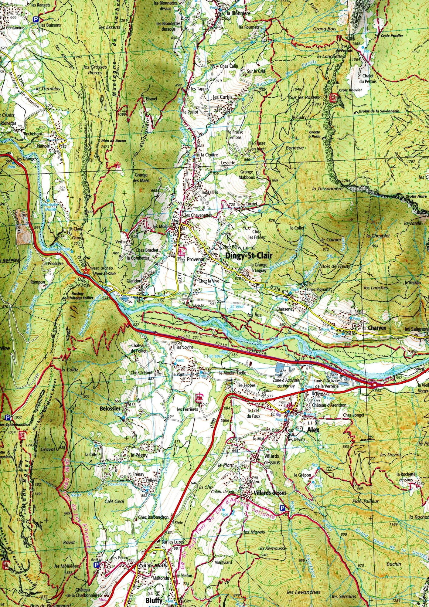 Bild: 9782758552314 | Lac D'Annecy 1:25 000 | (Land-)Karte | IGN Topographische Wanderkarten