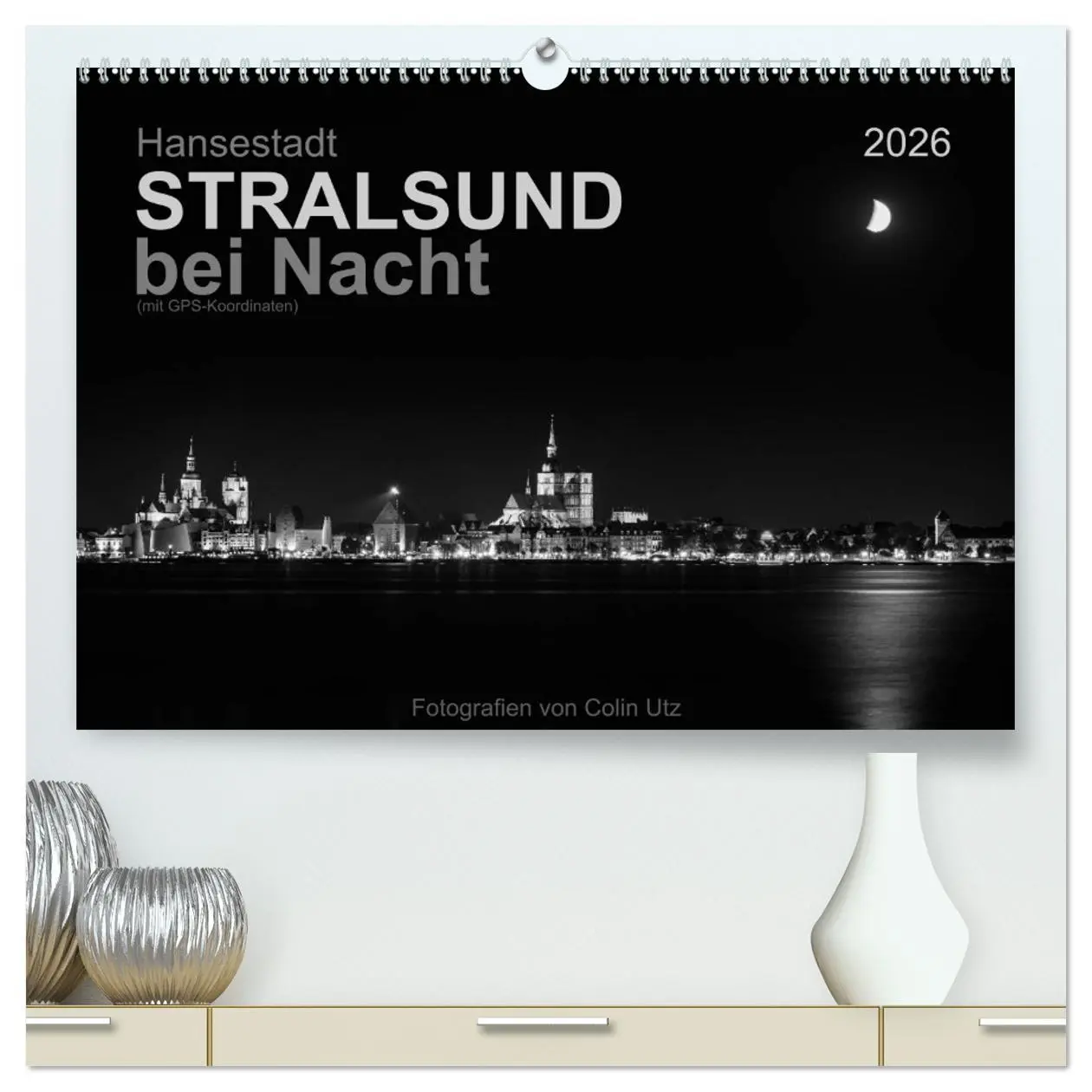 Cover: 9783516032314 | Hansestadt Stralsund bei Nacht (mit GPS-Koordinaten) (hochwertiger...