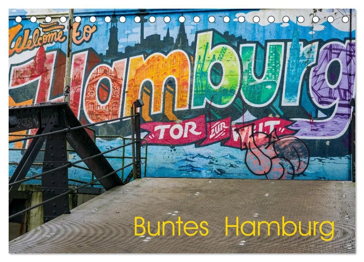 Cover: 9783516722314 | Buntes Hamburg (Tischkalender 2026 DIN A5 quer), CALVENDO...