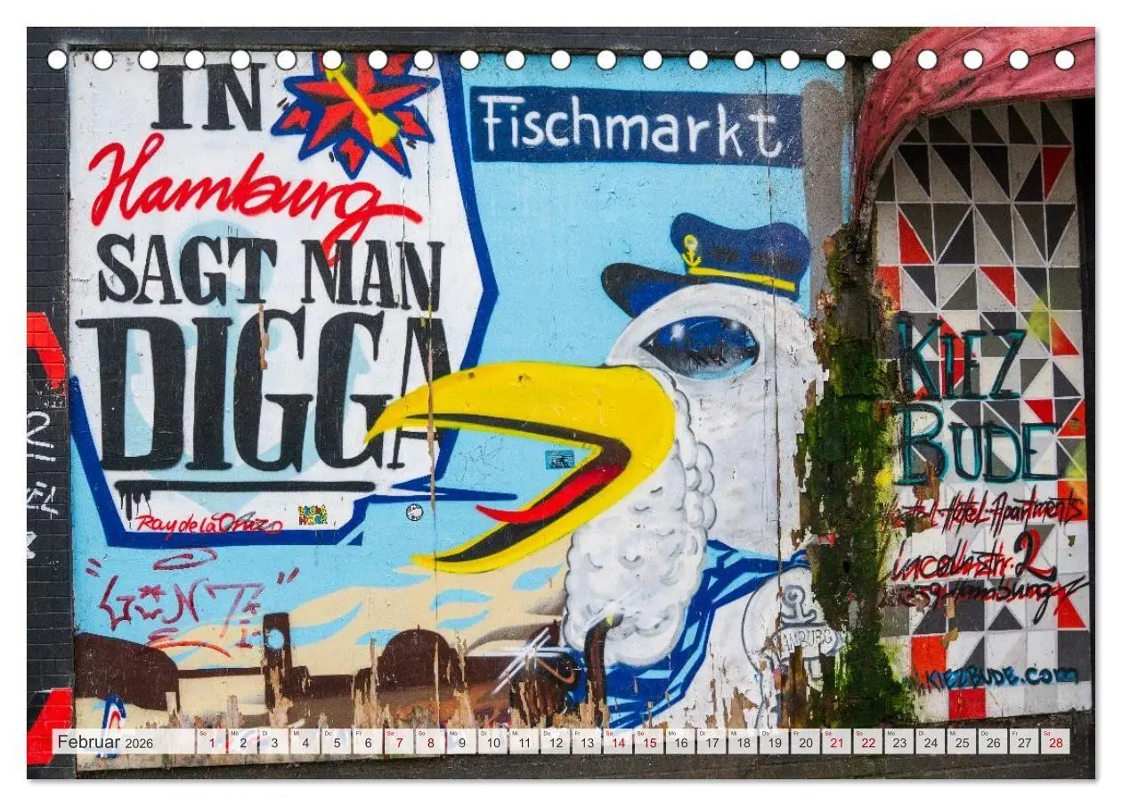 Bild: 9783516722314 | Buntes Hamburg (Tischkalender 2026 DIN A5 quer), CALVENDO...