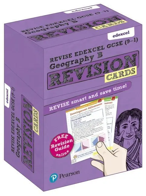 Cover: 9781292182414 | Pearson REVISE Edexcel GCSE Geography B: Revision Cards Incl....