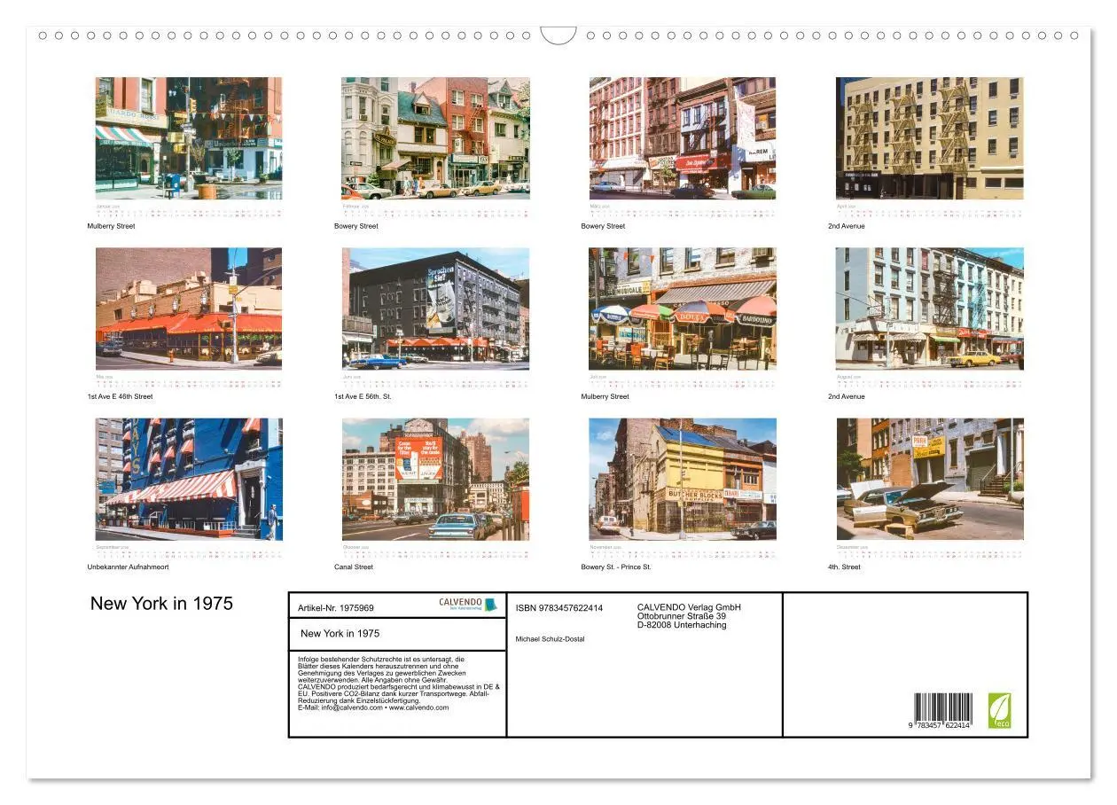 Bild: 9783457622414 | New York in 1975 (Wandkalender 2026 DIN A2 quer), CALVENDO...