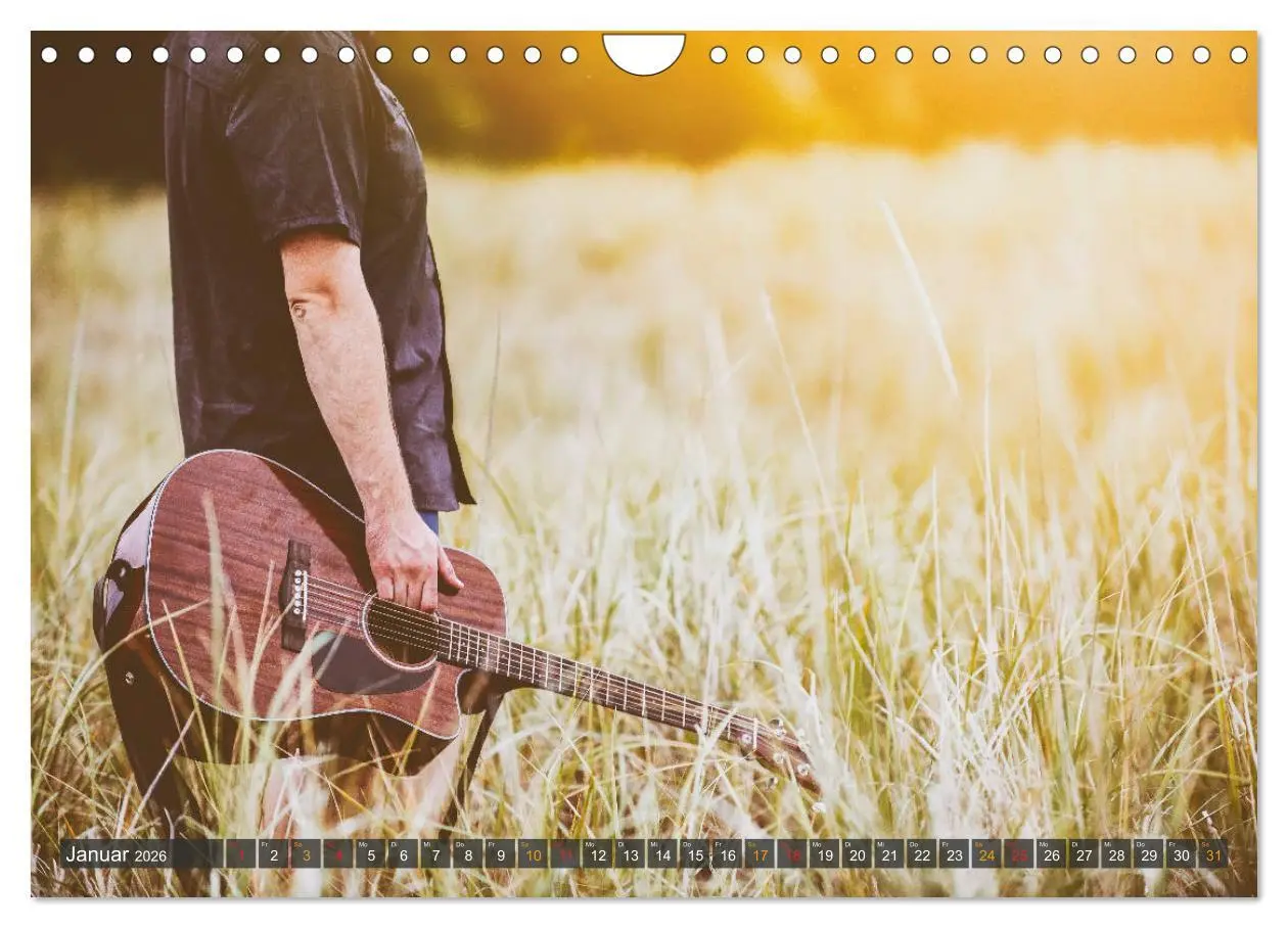 Bild: 9783457932414 | Gitarre - Freiheit Träume (Wandkalender 2026 DIN A4 quer), CALVENDO...