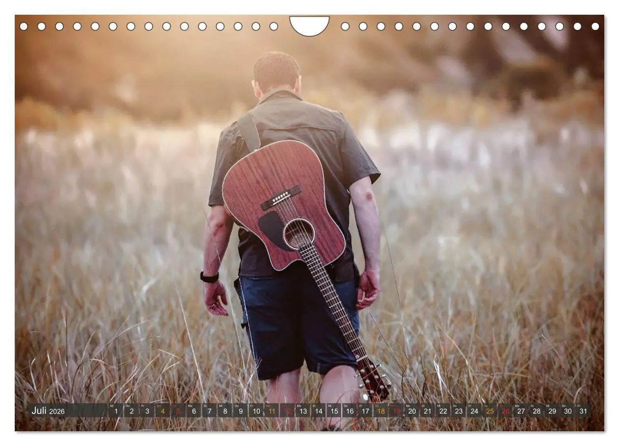 Bild: 9783457932414 | Gitarre - Freiheit Träume (Wandkalender 2026 DIN A4 quer), CALVENDO...