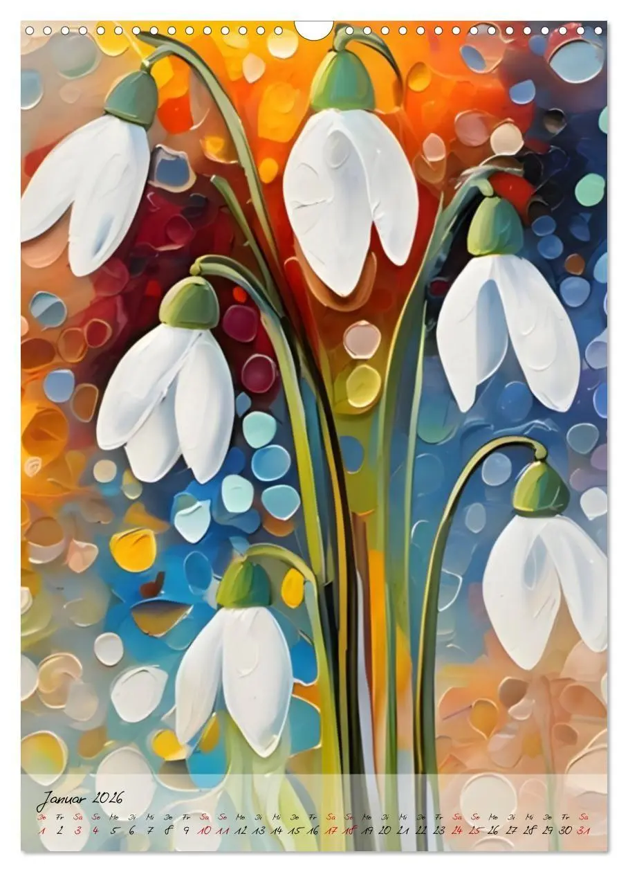 Bild: 9783516712414 | Farbige Blütenträume - Ein Kalender voller Inspiration...