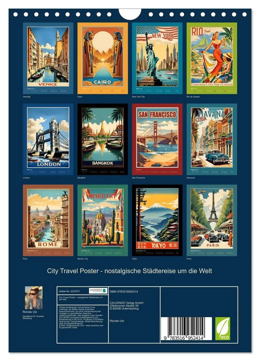 Bild: 9783516952414 | City Travel Poster - nostalgische Städtereise um die Welt...