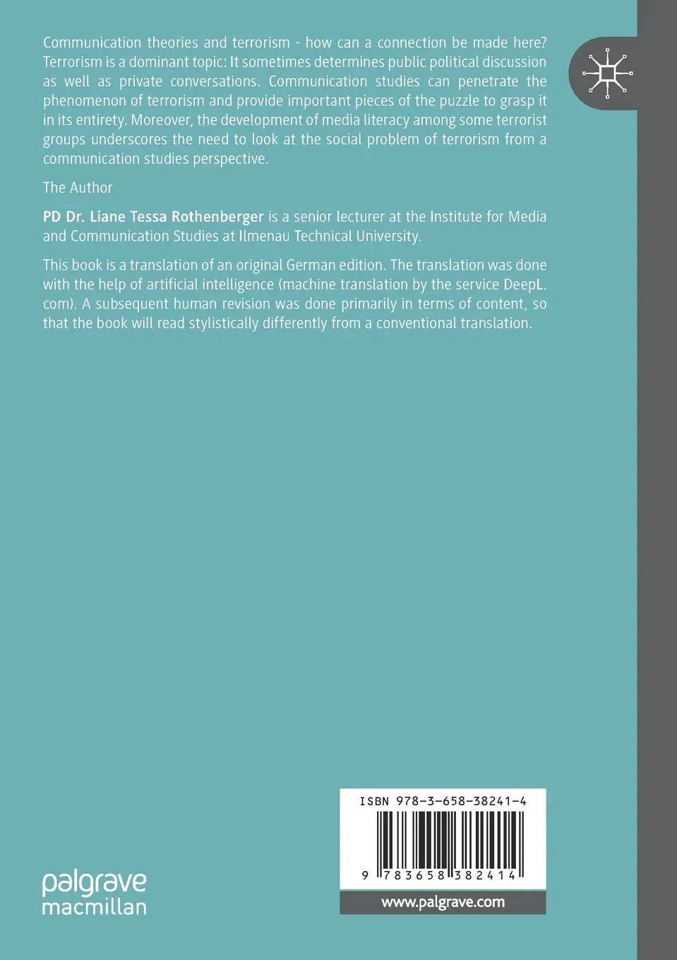 Rückseite: 9783658382414 | Terrorism as Communication | Stocktaking, Explanations and Challenges