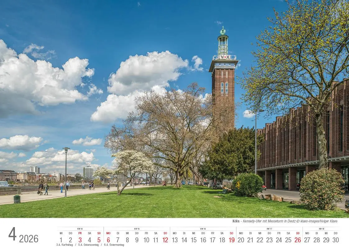 Bild: 9783965352414 | Köln 2026 Bildkalender A4 quer, spiralgebunden | Holger Klaes | 2026