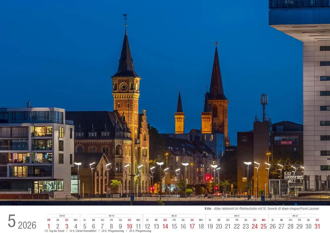 Bild: 9783965352414 | Köln 2026 Bildkalender A4 quer, spiralgebunden | Holger Klaes | 2026