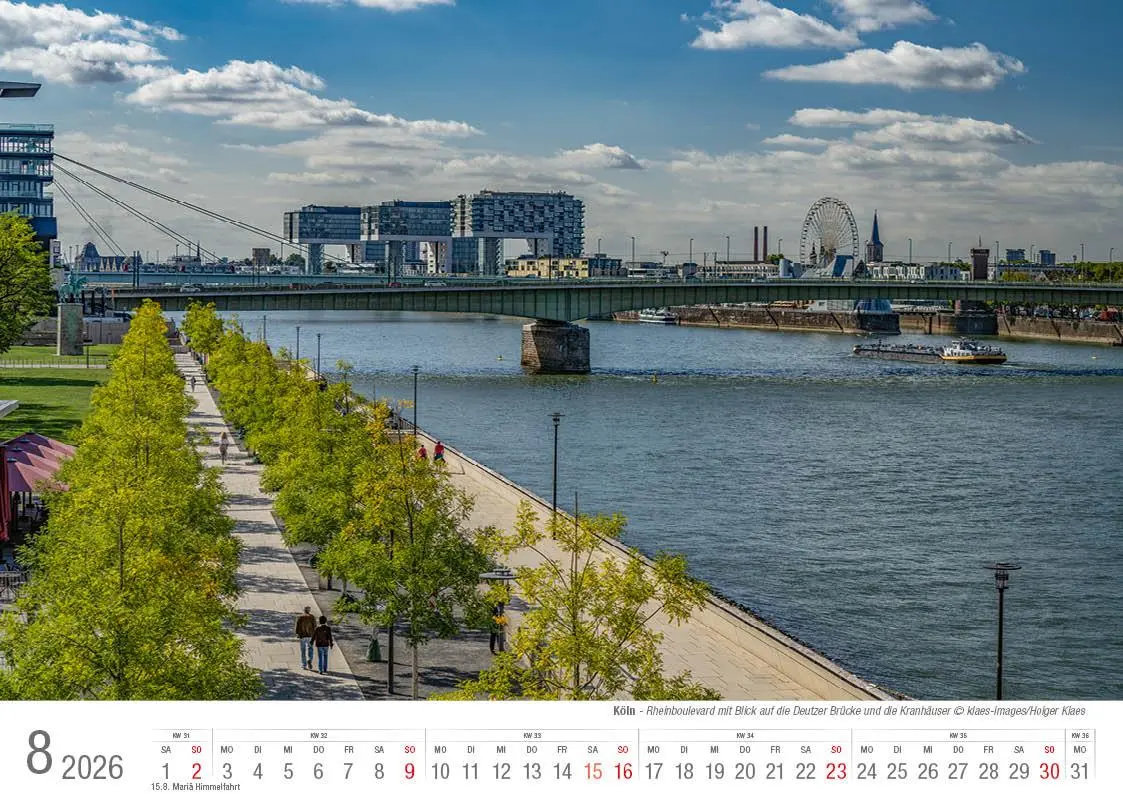 Bild: 9783965352414 | Köln 2026 Bildkalender A4 quer, spiralgebunden | Holger Klaes | 2026