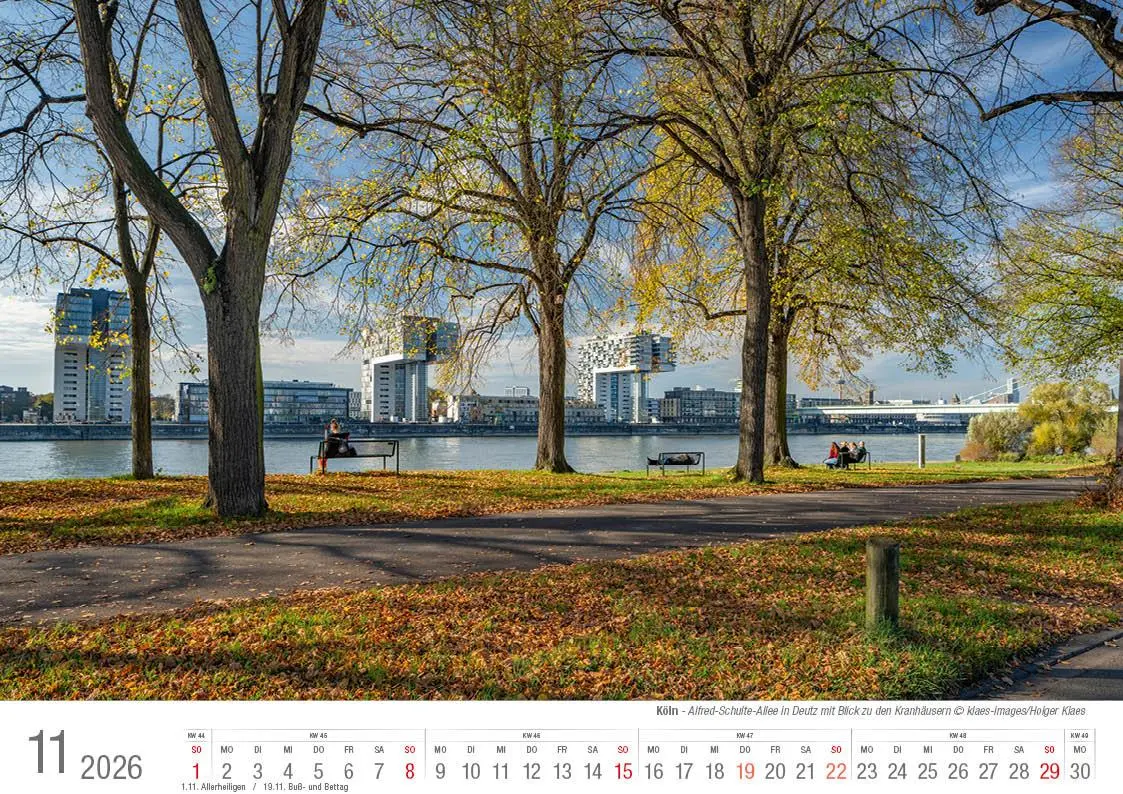Bild: 9783965352414 | Köln 2026 Bildkalender A4 quer, spiralgebunden | Holger Klaes | 2026