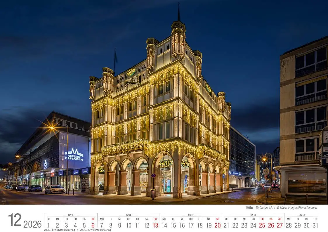 Bild: 9783965352414 | Köln 2026 Bildkalender A4 quer, spiralgebunden | Holger Klaes | 2026