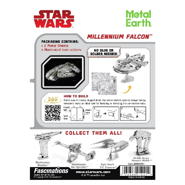 Bild: 32309012514 | Metal Earth: STAR WARS Falcon | Steel Model Kit | 502658 | 2018