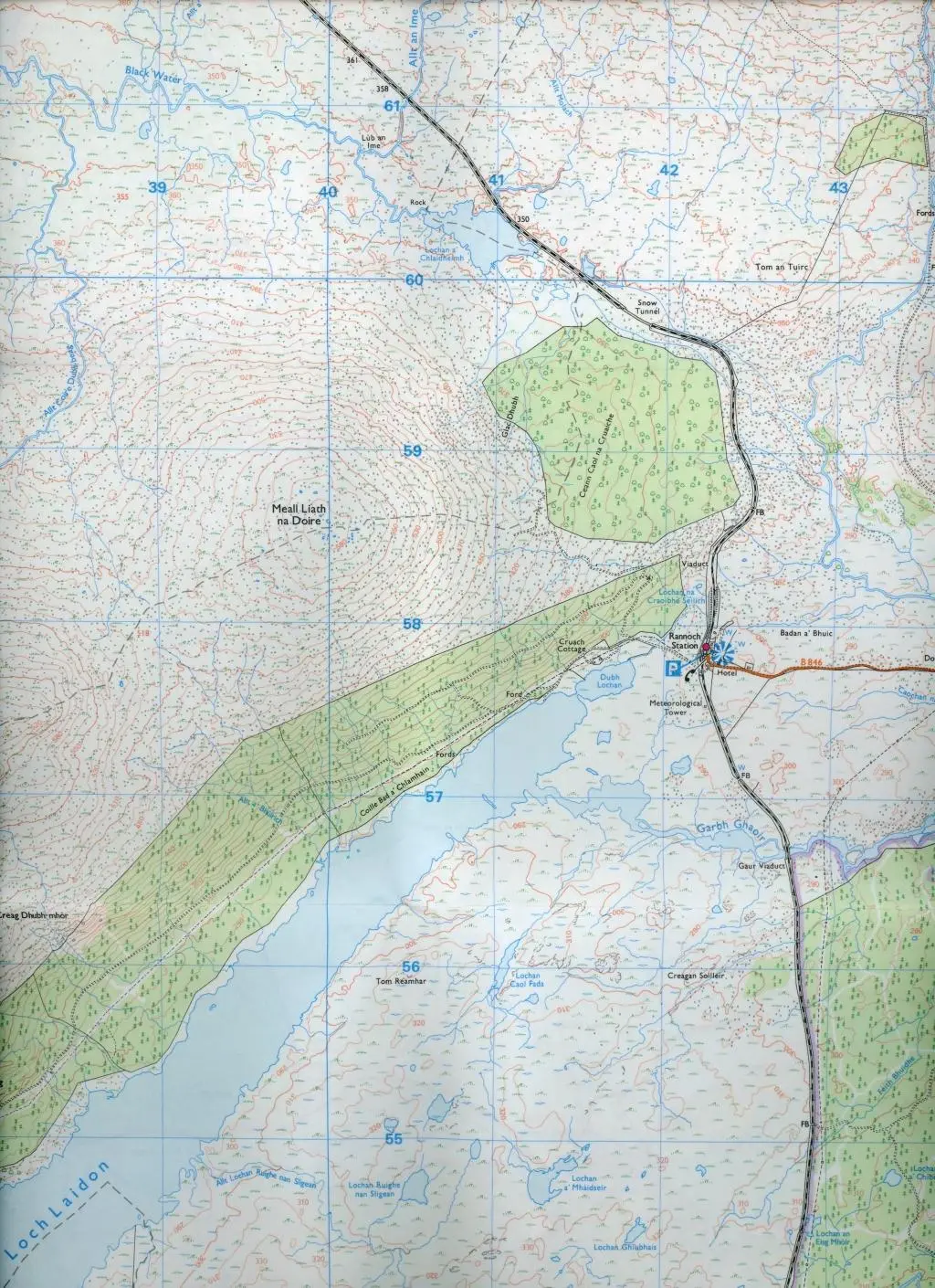 Bild: 9780319472514 | Rannoch Moor and Ben Alder | Ordnance Survey | (Land-)Karte | Englisch