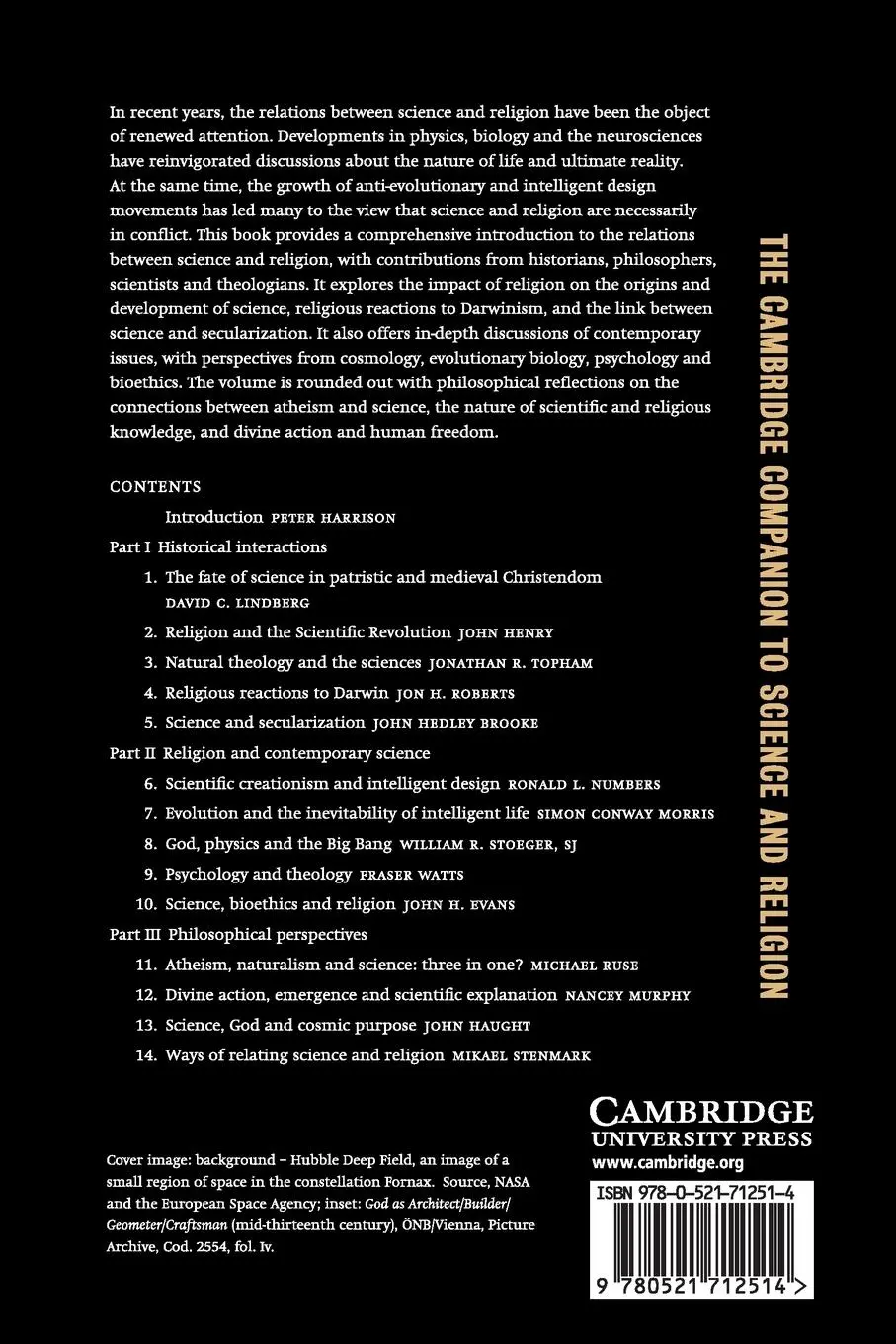 Rückseite: 9780521712514 | The Cambridge Companion to Science and Religion | Peter Harrison