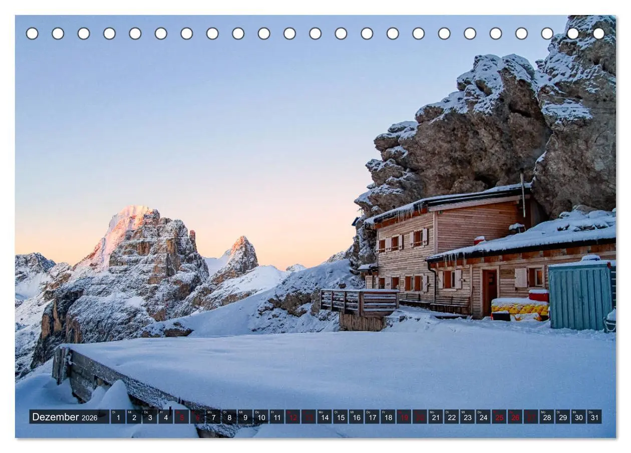Bild: 9783457922514 | Hüttenzauber: Berghütten in den Alpen (Tischkalender 2026 DIN A5...