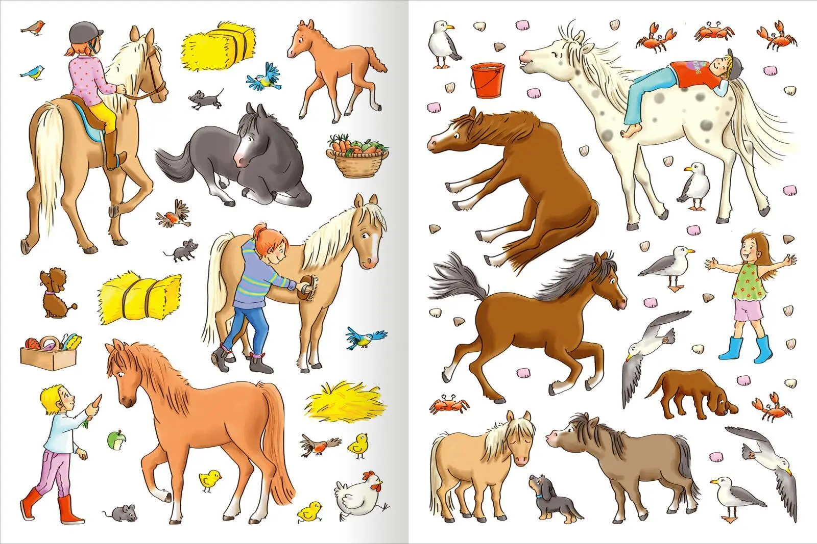 Bild: 9783845862514 | Erstes Stickern - Reiterhof | Über 250 Sticker | Petra Theissen | Buch