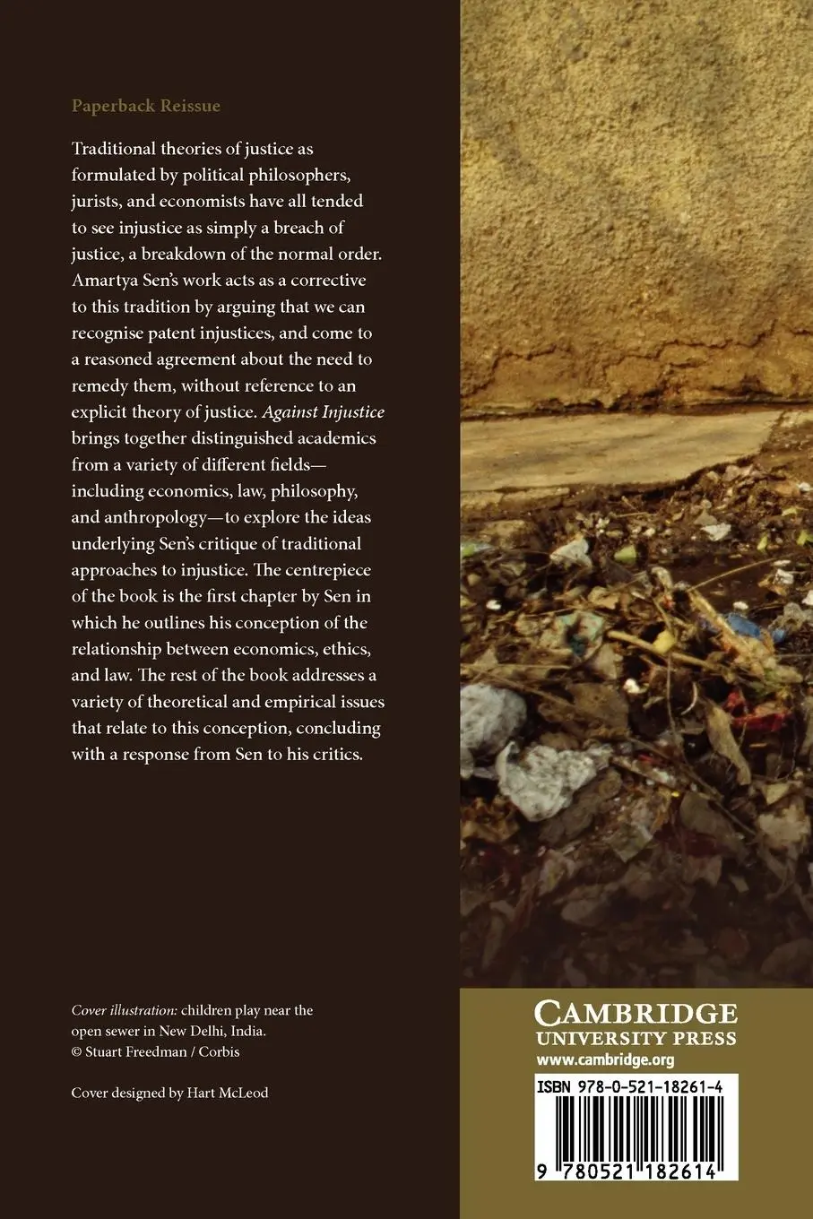 Rückseite: 9780521182614 | Against Injustice | The New Economics of Amartya Sen | Gotoh (u. a.)