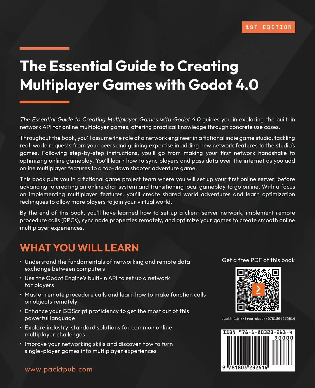 Rückseite: 9781803232614 | The Essential Guide to Creating Multiplayer Games with Godot 4.0