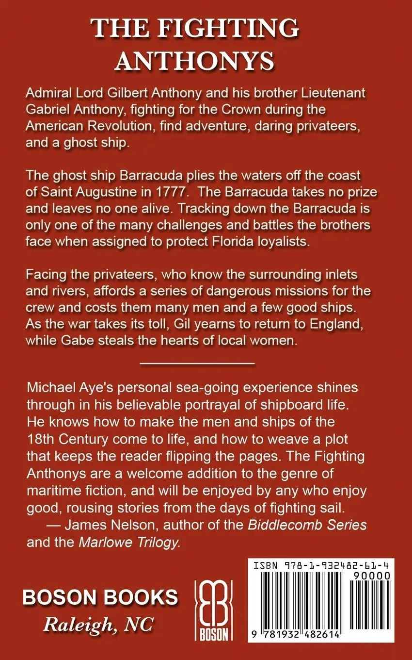 Rückseite: 9781932482614 | Barracuda | The Fighting Anthonys, Book 3 | Michael Aye | Taschenbuch