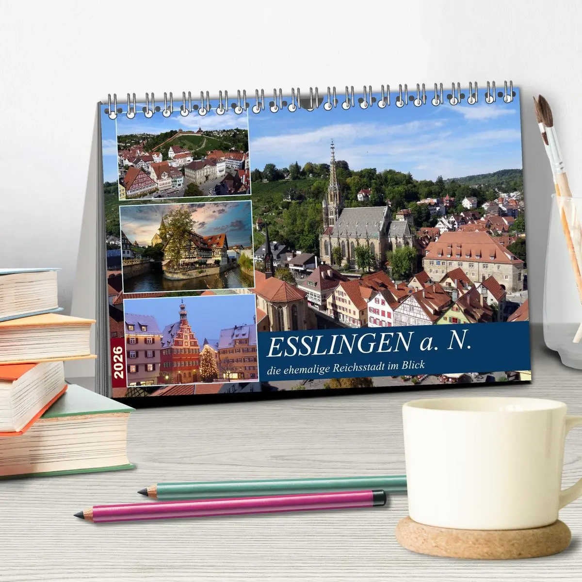Bild: 9783457602614 | Esslingen a. N., die ehemalige Reichsstadt im Blick (Tischkalender...
