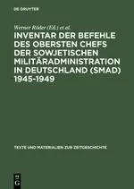 Cover: 9783598112614 | Inventar der Befehle des Obersten Chefs der Sowjetischen...