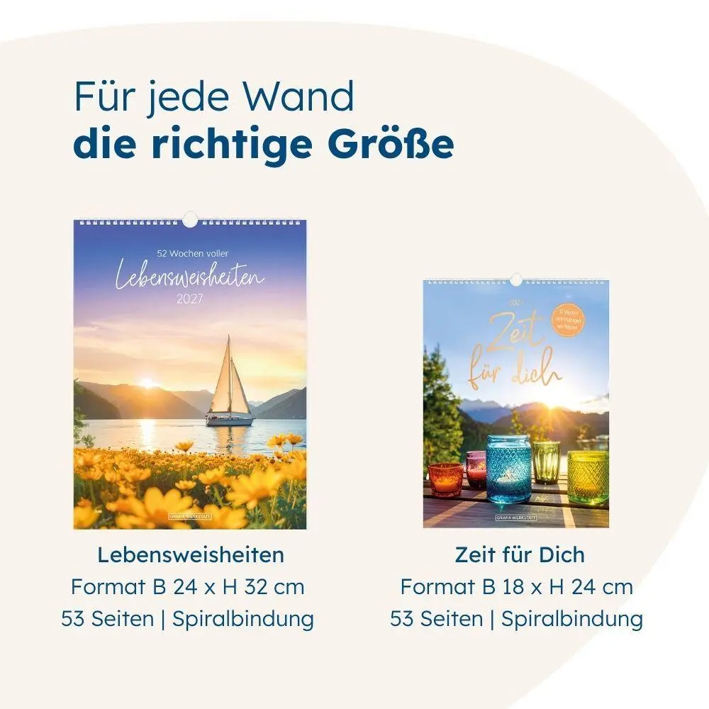 Bild: 9783986362614 | Wochenkalender klein 2027 Zeit für dich | Wochenkalender | Original