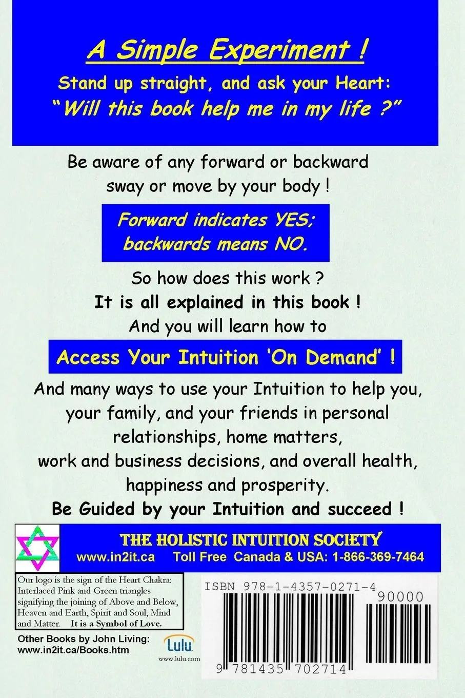 Rückseite: 9781435702714 | Intuition 'On Demand' | John Living | Taschenbuch | Englisch | 2007