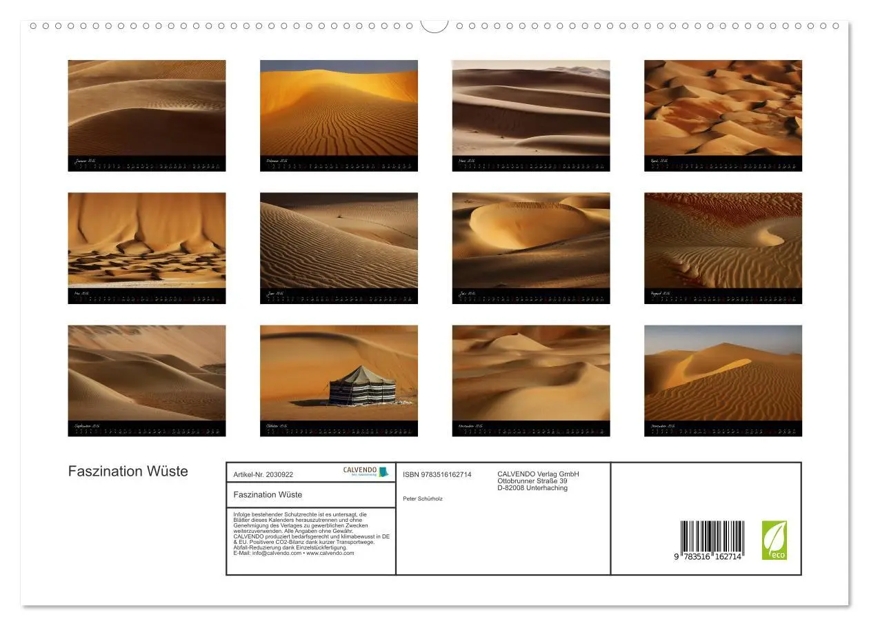 Bild: 9783516162714 | Faszination Wüste (hochwertiger Premium Wandkalender 2026 DIN A2...