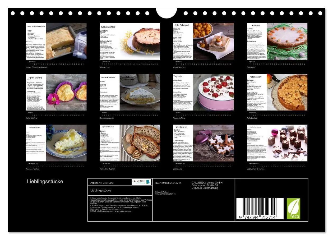 Bild: 9783594212714 | Lieblingsstücke (Wandkalender 2027 DIN A4 quer), CALVENDO...