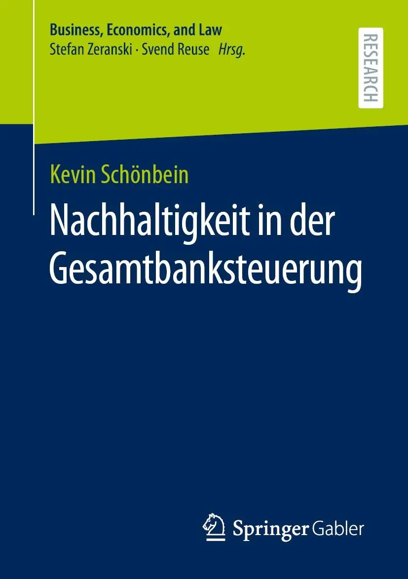 Cover: 9783658352714 | Nachhaltigkeit in der Gesamtbanksteuerung | Kevin Schönbein | Buch