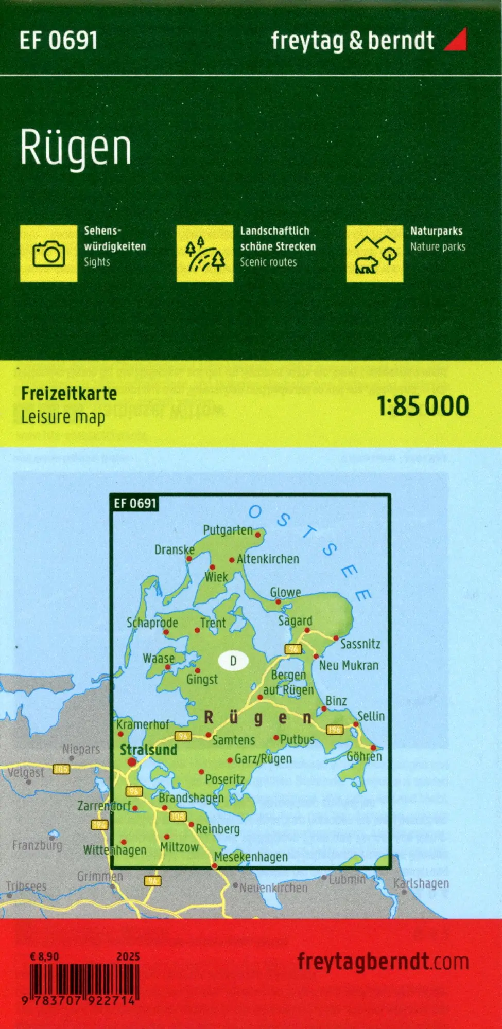Bild: 9783707922714 | freytag &amp; berndt Freizeitkarte Rügen 1:85.000 | Freytag &amp; Berndt