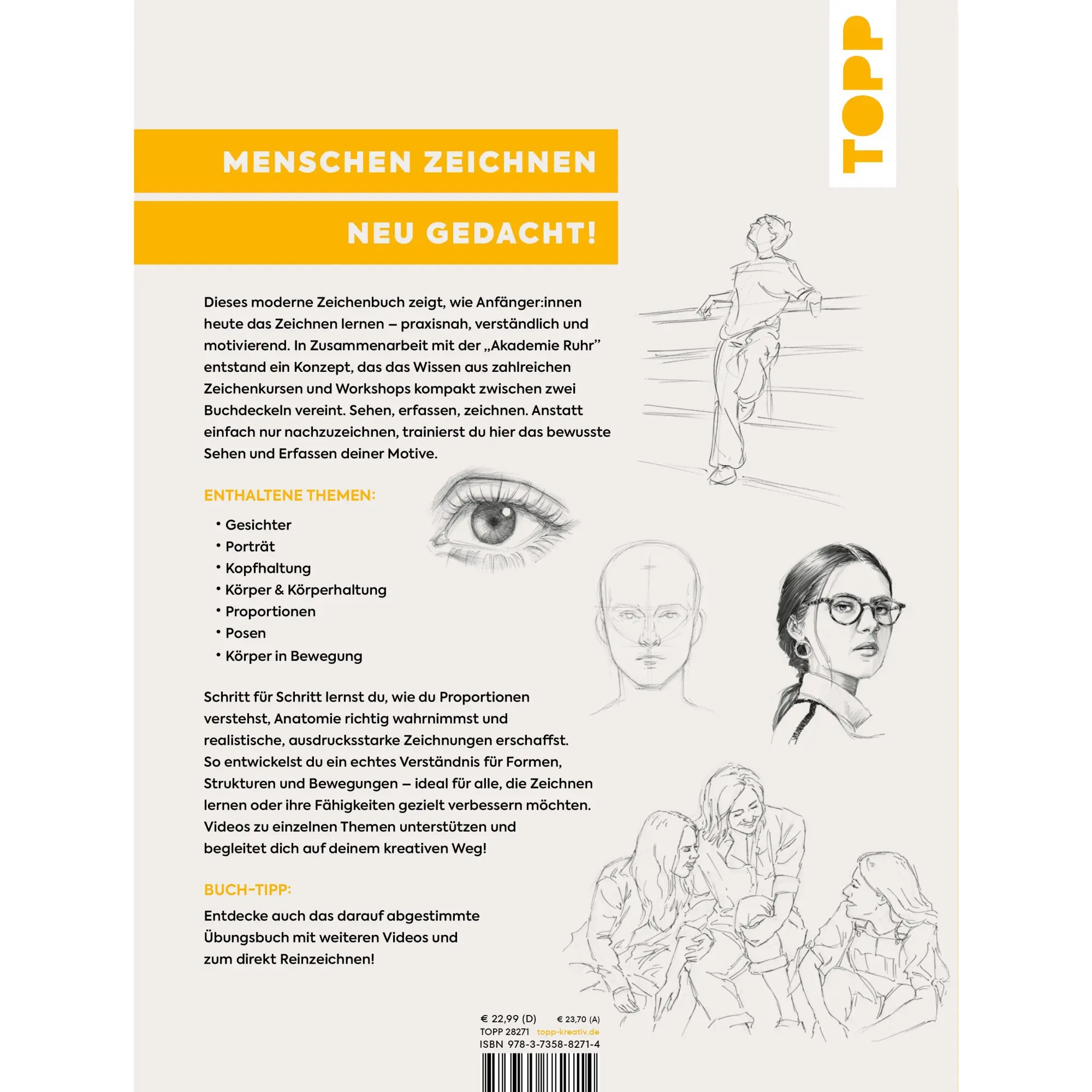 Bild: 9783735882714 | Richtig Zeichnen lernen Menschen | Akademie Ruhr (u. a.) | Buch | 2026