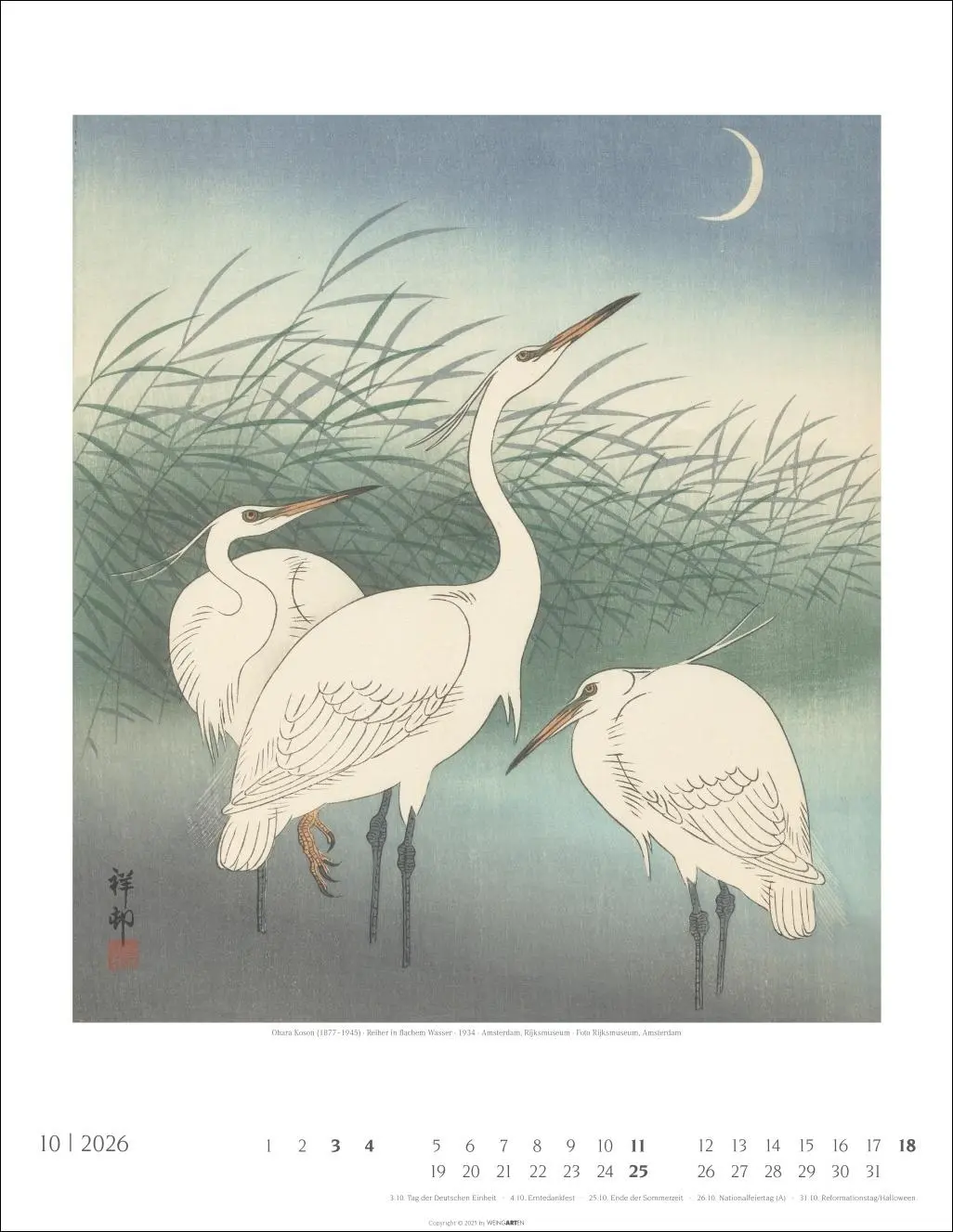 Bild: 9783839902714 | Japan Art Kalender 2026 - Die Kunst des Farbholzsschnitts | Kalender