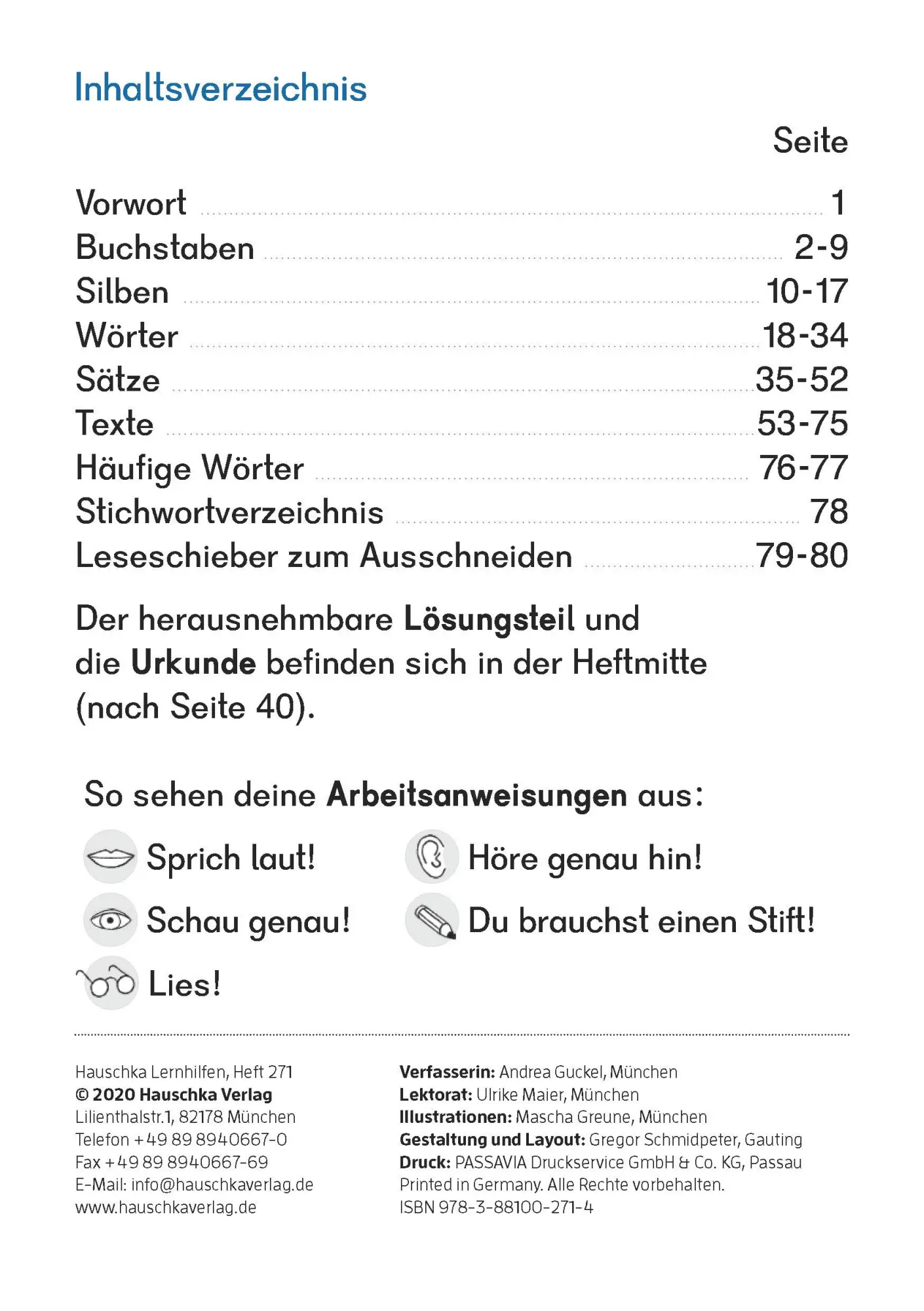 Bild: 9783881002714 | Besser lesen 1. Klasse | Andrea Guckel | Broschüre | 96 S. | Deutsch