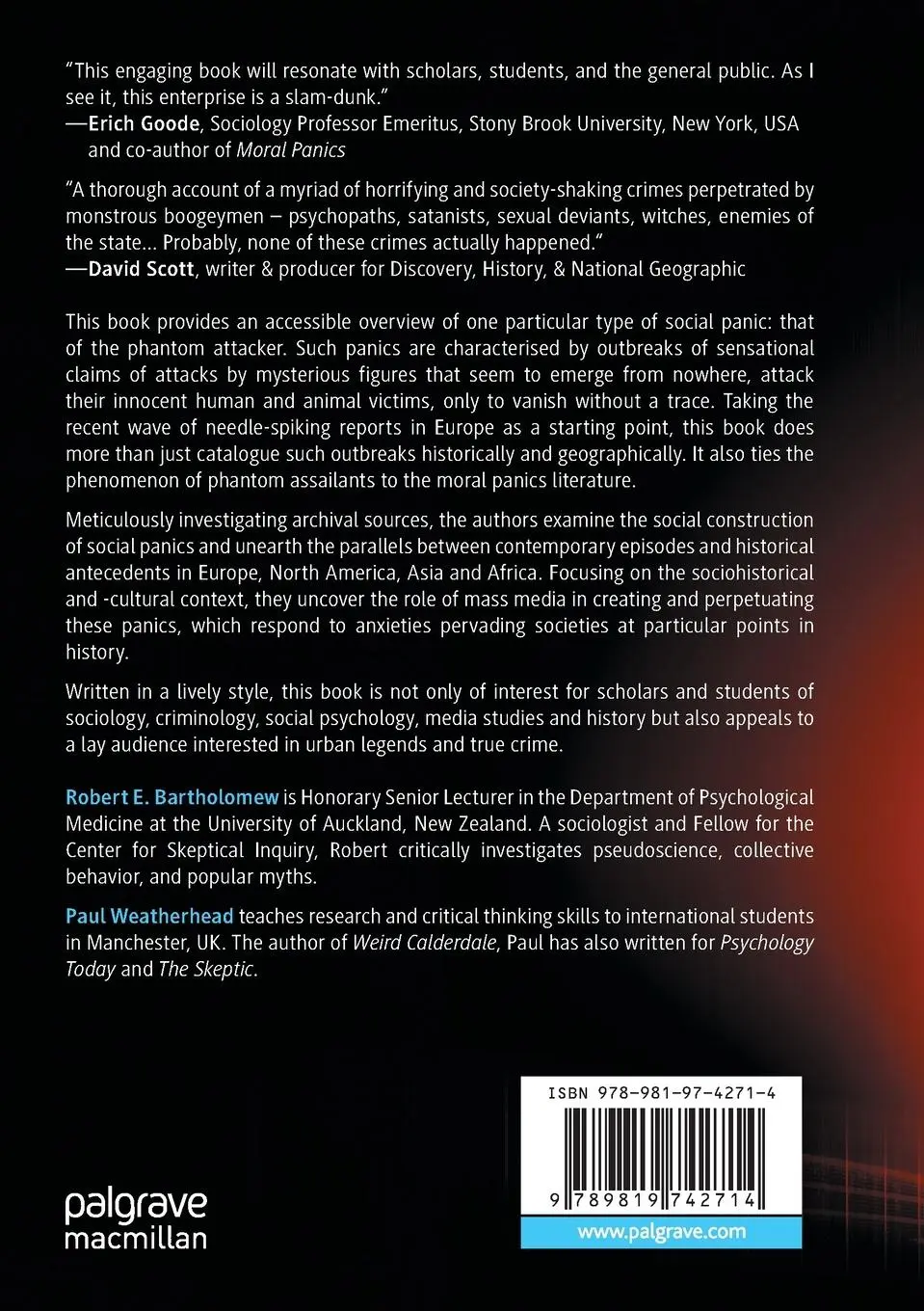 Rückseite: 9789819742714 | Social Panics &amp; Phantom Attackers | A Study of Imaginary Assailants