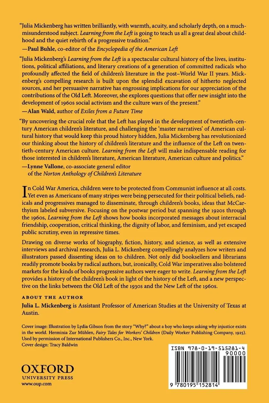 Rückseite: 9780195152814 | Learning from the Left | Julia L. Mickenberg | Taschenbuch | Englisch