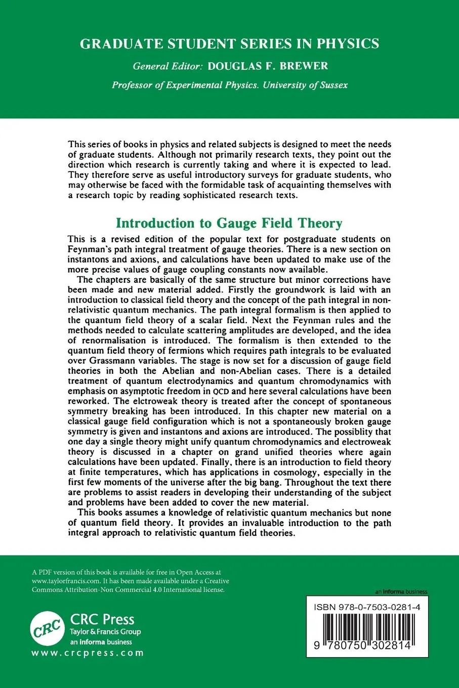 Rückseite: 9780750302814 | Introduction to Gauge Field Theory Revised Edition | D. Bailin (u. a.)